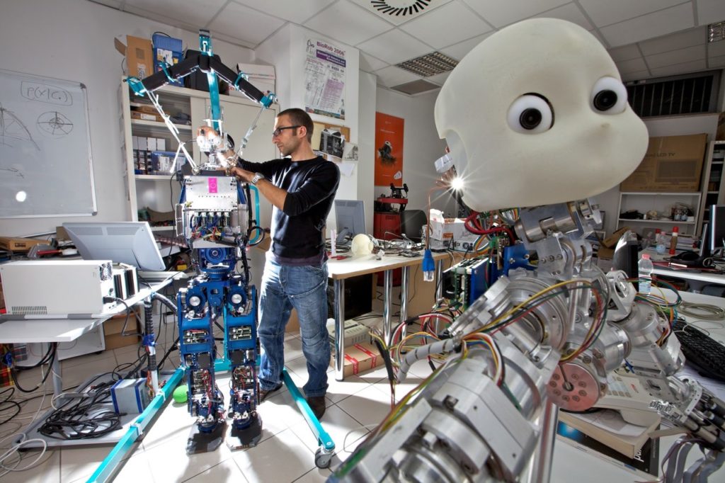 Robot nei laboratori del Sant'Anna