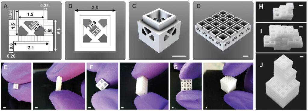 Scaffolds per ingegneria tissutale ispirati ai mattoncini Lego. Credits: Advanced Materials