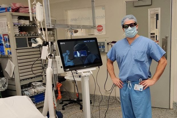 La realtà aumentata (AR) utilizzata nella chirurgia sostitutiva del ginocchio. Credits: Hospital for Special Surgery