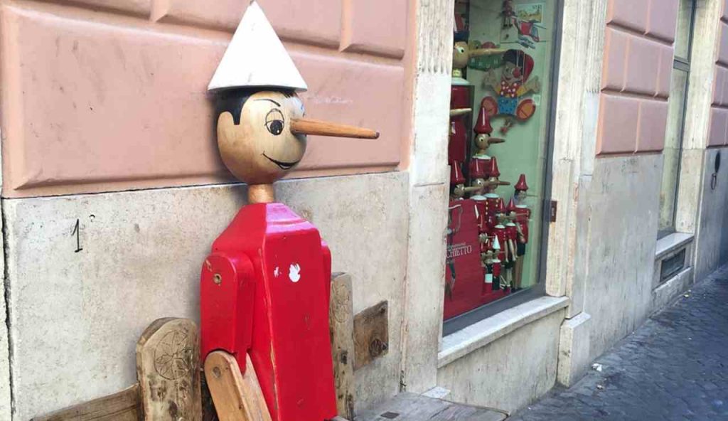 Pinocchio, concetto di bugiardo